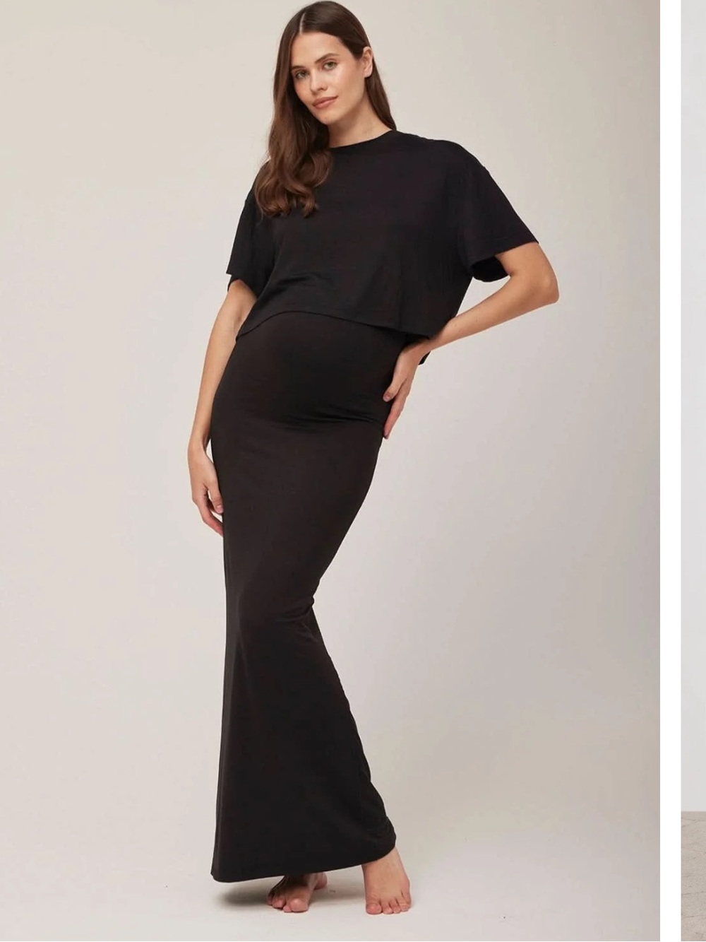 Maternity Maxi Skirt — Black